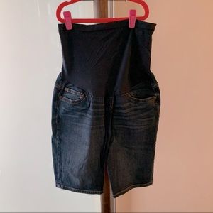 Blue Maternity Denim Shorts
